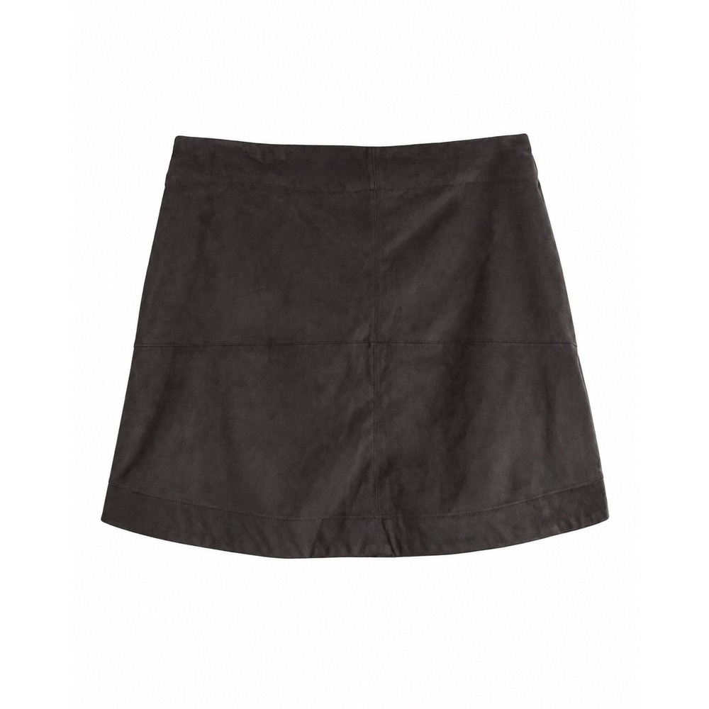 NWT Mud Pie Faux Suede Mini Skirt Large Chocolate Brown Stretch Western Boutique